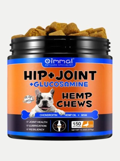 Oimmal Hip & Joint Glucosamine Hemp Dog Chews 150ct – Duck Flavour