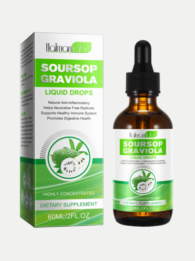 60ml Pure Graviola Soursop Liquid Drops 1800mg Fruit & Leaf Extract