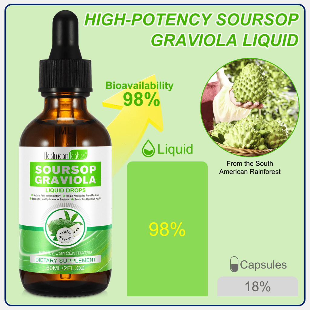 60ml Pure Graviola Soursop Liquid Drops 1800mg Fruit & Leaf Extract - Image 10