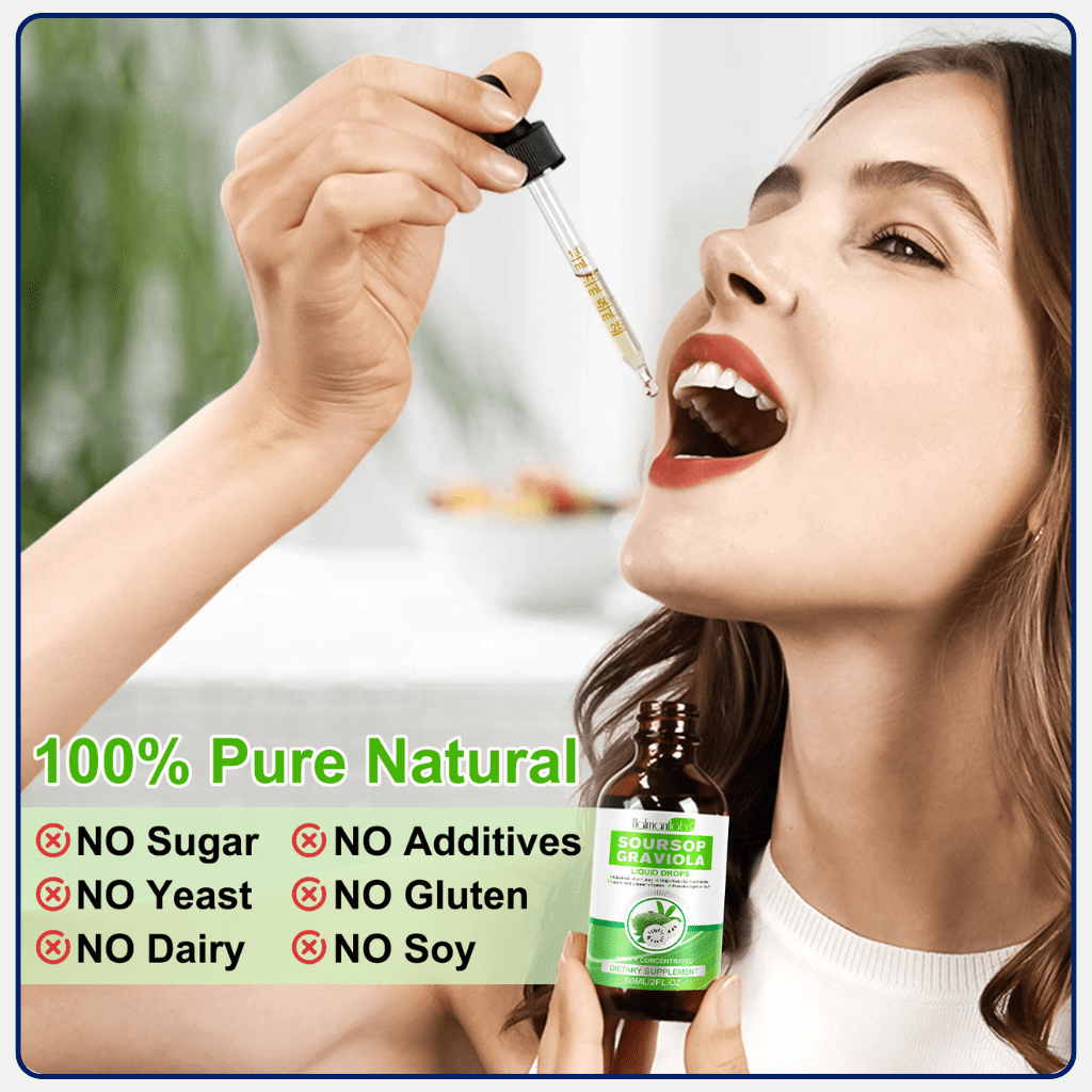 60ml Pure Graviola Soursop Liquid Drops 1800mg Fruit & Leaf Extract - Image 9