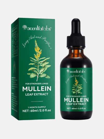 Mullein Leaf Extract Drops – Natural Liquid Herbal Tincture with Dropper