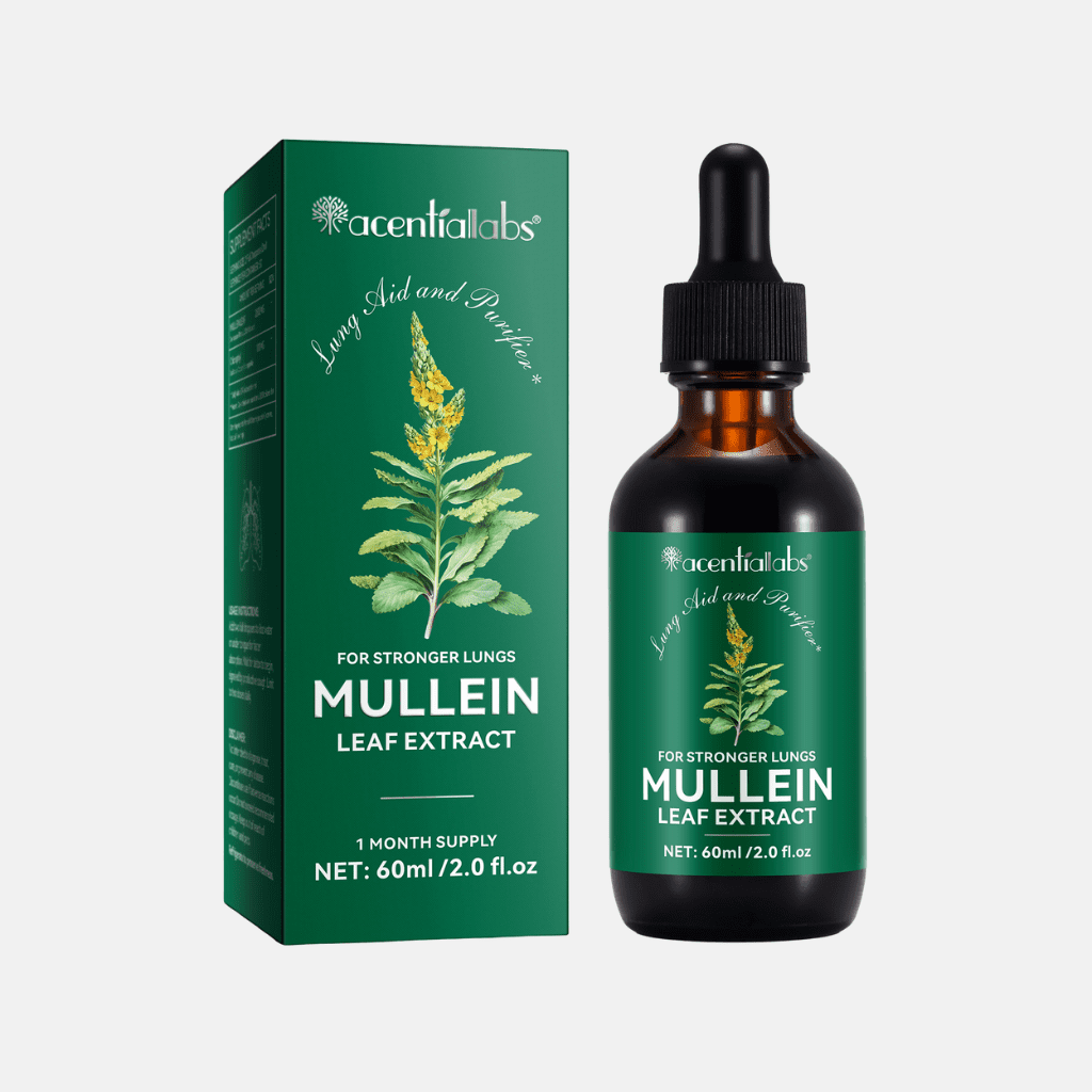 Mullein Leaf Extract Drops – Natural Liquid Herbal Tincture with Dropper
