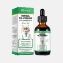 Natural Cat Dewormer Liquid with Probiotics – Herbal Worming Treatment