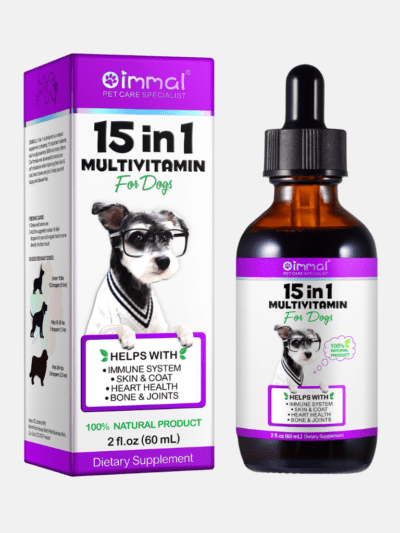15-in-1 Dog Multivitamin Drops | Liquid Vitamins for Puppies & Adult Dogs