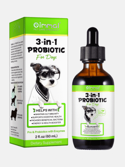 3-in-1 Probiotic Drops for Dogs – Liquid Gut, Digestive & Immune Support