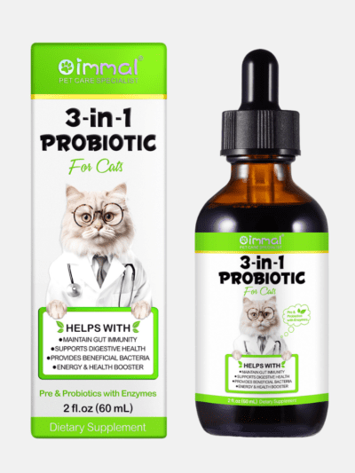 Cat Probiotic Drops 3-in-1 Gut Health Prebiotic Enzyme Supplement 60ml