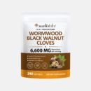 Wormwood Black Walnut Cloves Softgels front pouch, Acentialabs, UK
