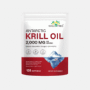SoloTree Antarctic Krill Oil 2000mg softgels pouch front view, 120 count, UK