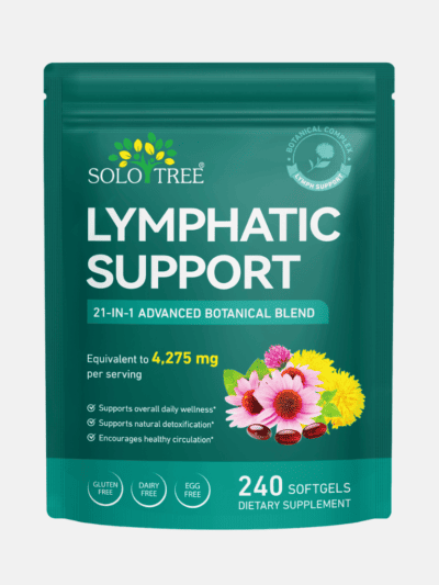 Solo Tree Lymphatic Support Softgels 240 Capsules 21 in 1 Botanical Blend UK